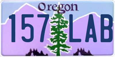 OR license plate 157LAB