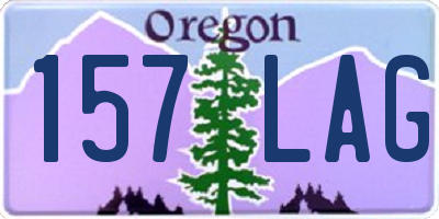 OR license plate 157LAG