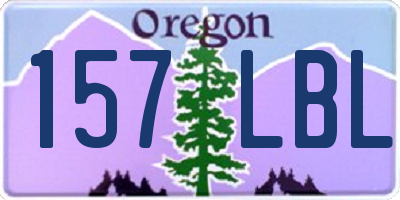 OR license plate 157LBL