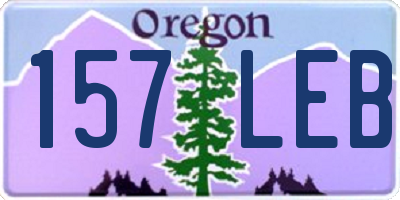 OR license plate 157LEB