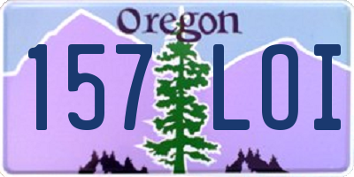 OR license plate 157LOI