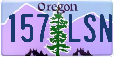 OR license plate 157LSN