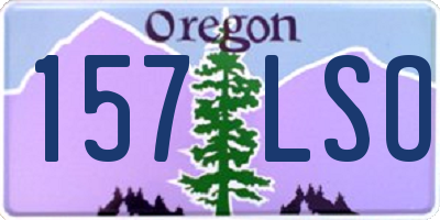 OR license plate 157LSO