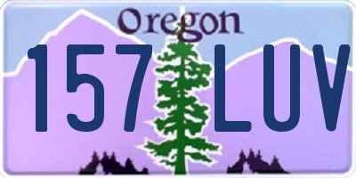 OR license plate 157LUV
