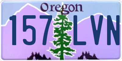 OR license plate 157LVN