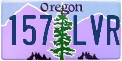 OR license plate 157LVR