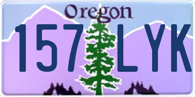 OR license plate 157LYK