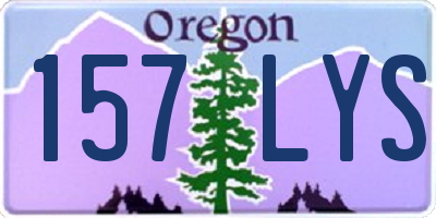 OR license plate 157LYS