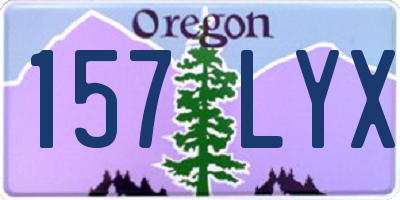 OR license plate 157LYX
