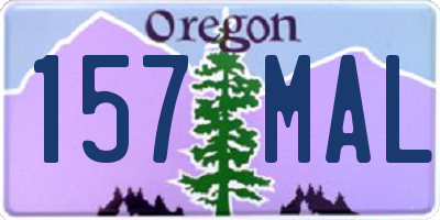 OR license plate 157MAL