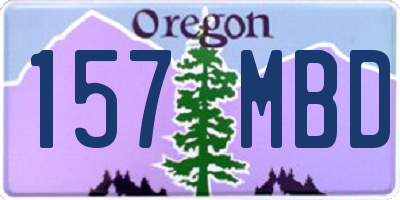 OR license plate 157MBD