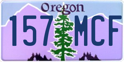 OR license plate 157MCF