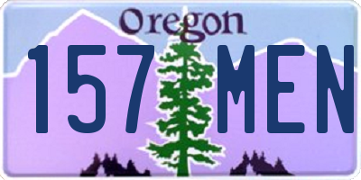 OR license plate 157MEN
