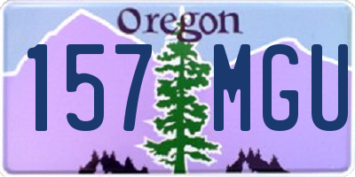 OR license plate 157MGU