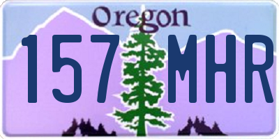 OR license plate 157MHR
