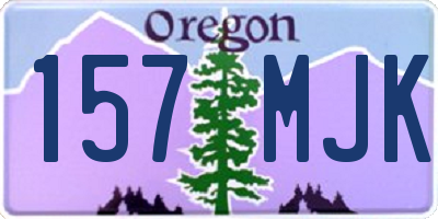 OR license plate 157MJK