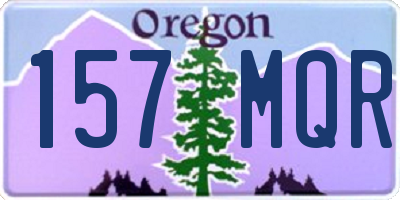 OR license plate 157MQR