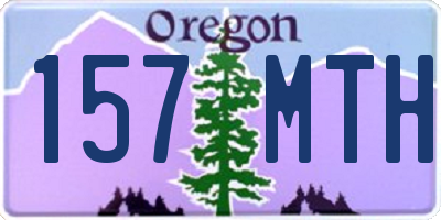 OR license plate 157MTH