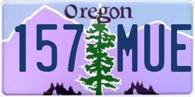 OR license plate 157MUE