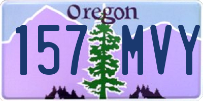 OR license plate 157MVY