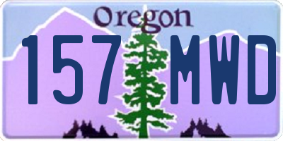 OR license plate 157MWD