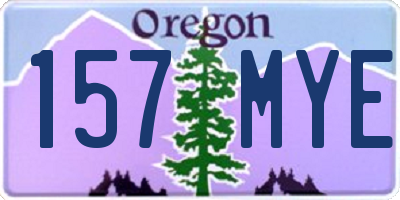 OR license plate 157MYE