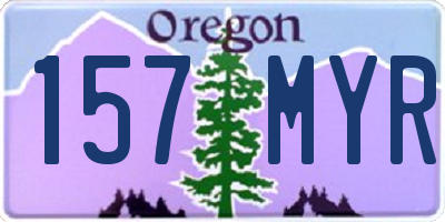 OR license plate 157MYR