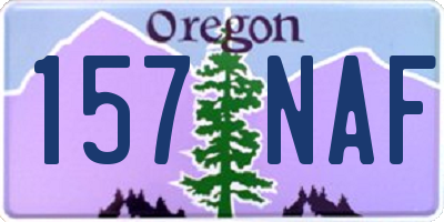 OR license plate 157NAF