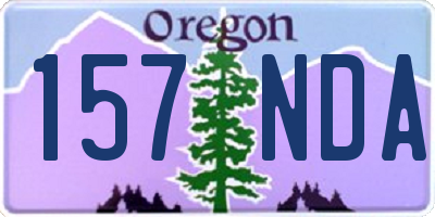 OR license plate 157NDA