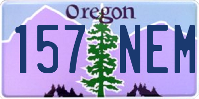 OR license plate 157NEM