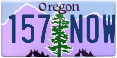 OR license plate 157NOW
