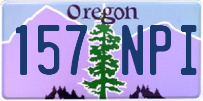 OR license plate 157NPI
