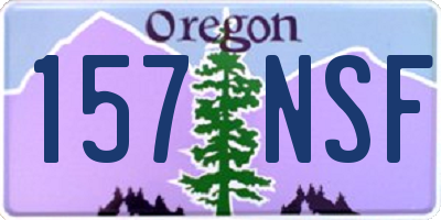OR license plate 157NSF