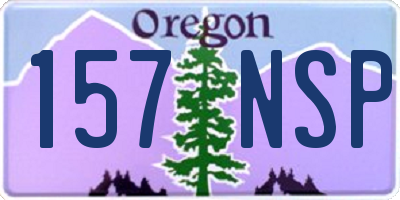 OR license plate 157NSP