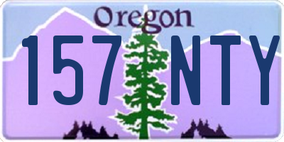 OR license plate 157NTY