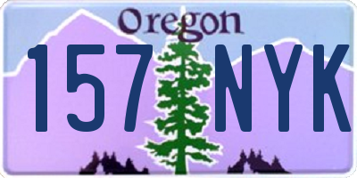 OR license plate 157NYK