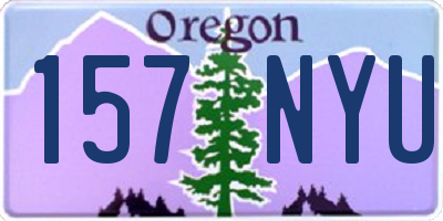 OR license plate 157NYU