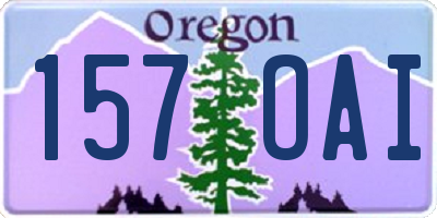OR license plate 157OAI