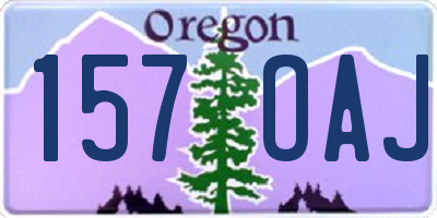 OR license plate 157OAJ