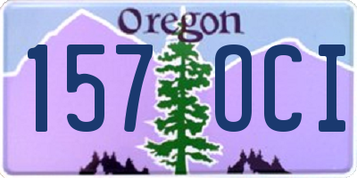 OR license plate 157OCI