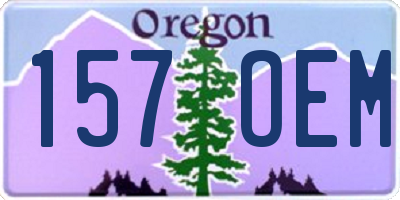 OR license plate 157OEM