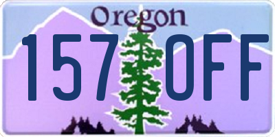 OR license plate 157OFF