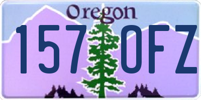 OR license plate 157OFZ
