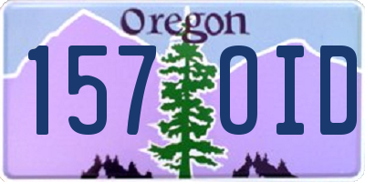 OR license plate 157OID