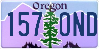 OR license plate 157OND
