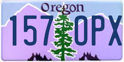 OR license plate 157OPX