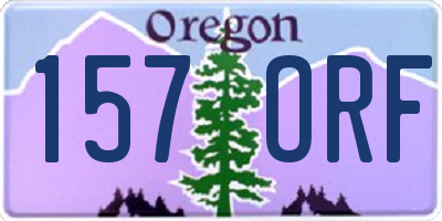 OR license plate 157ORF