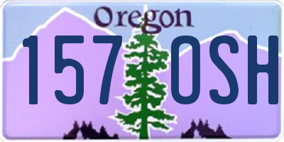 OR license plate 157OSH