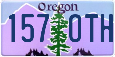 OR license plate 157OTH