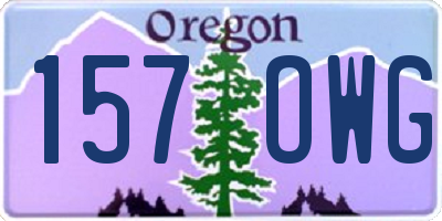 OR license plate 157OWG